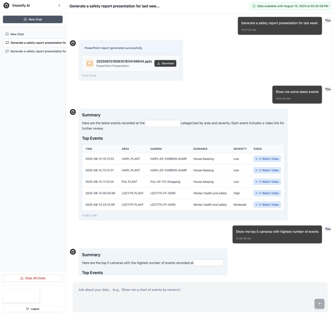Visionify Gennie - ChatGPT interface to Safety Data