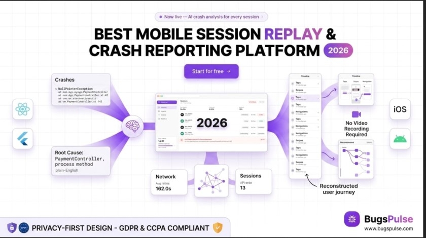 BugsPulse launches mobile session replay and crash reporting platform for React Native and Flutter developers BugsPulse launches mobile session replay and crash reporting platform for React Native and Flutter developers