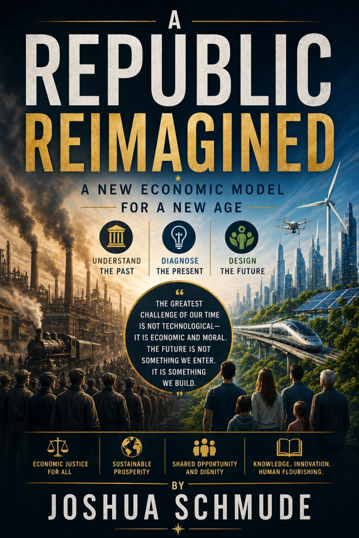 Joshua Schmude Announces A Republic Reimagined, a New Book Exploring America’s Economic Future Joshua Schmude Announces A Republic Reimagined, a New Book Exploring America’s Economic Future