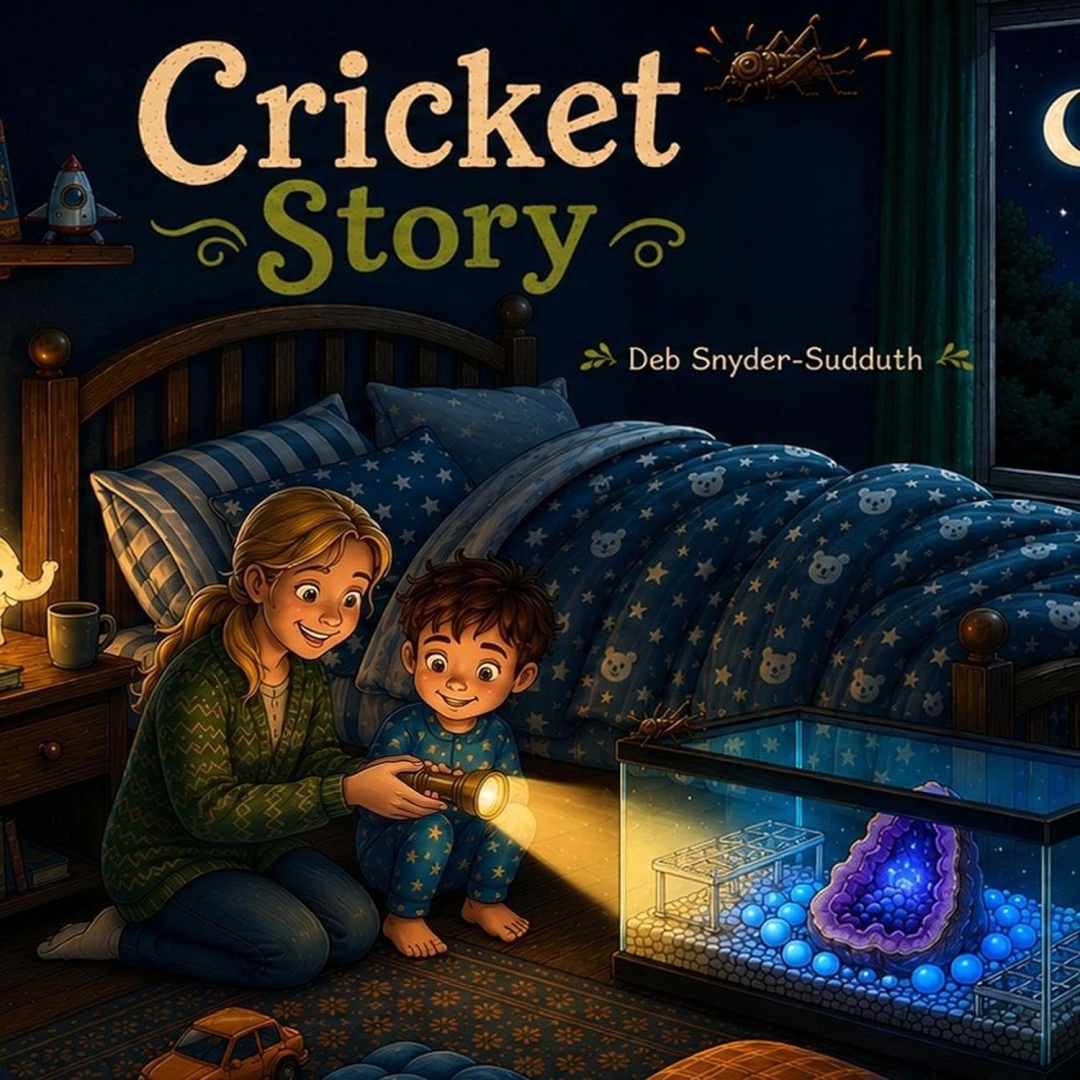Deb Snyder-Sudduth’s Cricket Story Turns a Noisy Bedtime Visitor into a Heartwarming Lesson About Curiosity, Compassion and Letting Go Deb Snyder-Sudduth’s Cricket Story Turns a Noisy Bedtime Visitor into a Heartwarming Lesson About Curiosity, Compassion and Letting Go