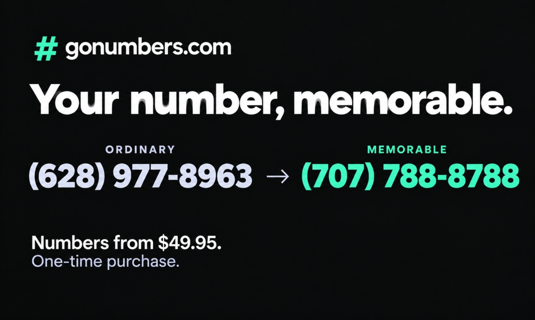 GoNumbers Helps Customers Swap Ordinary Phone Numbers for Memorable Ones from $49.95 GoNumbers Helps Customers Swap Ordinary Phone Numbers for Memorable Ones from $49.95