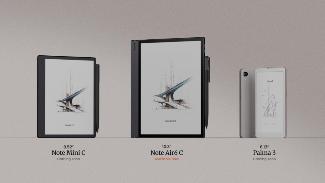 BOOX Debuts All-New Note Mini C, Note Air6 C, and Palma 3 at 2026 Fall Launch Event