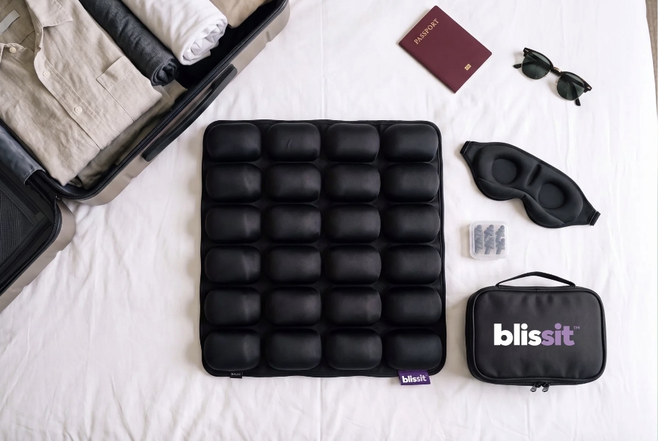 Blissit Introduces the Pain Relief Travel Cushion Kit, a 24-Cell Inflatable Seat Cushion Designed for Long-Haul Flights, Trains, and Car Travel